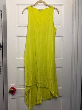 Splendid Chartreuse High-Low Tank Dress